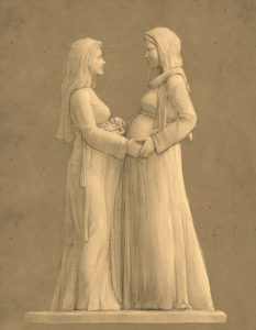 The holy family - biblical statues