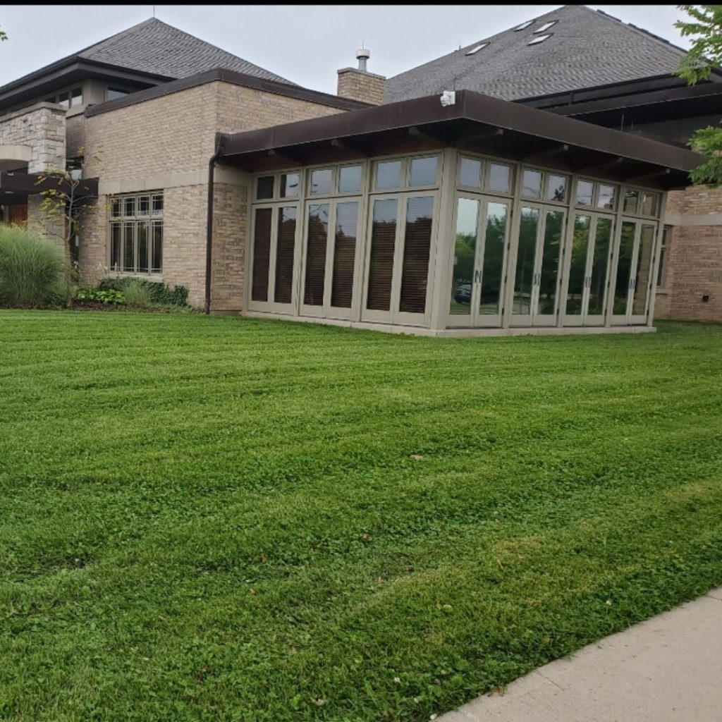 Existing church campus before the installation of a custom church statue.