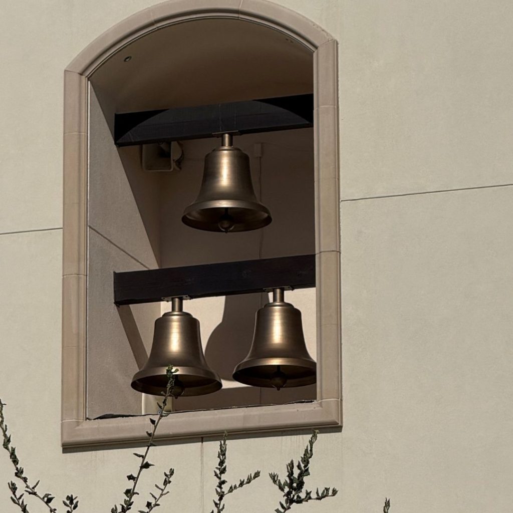 Church bells at Good Shepherd Catholic Parish in Visalia, California