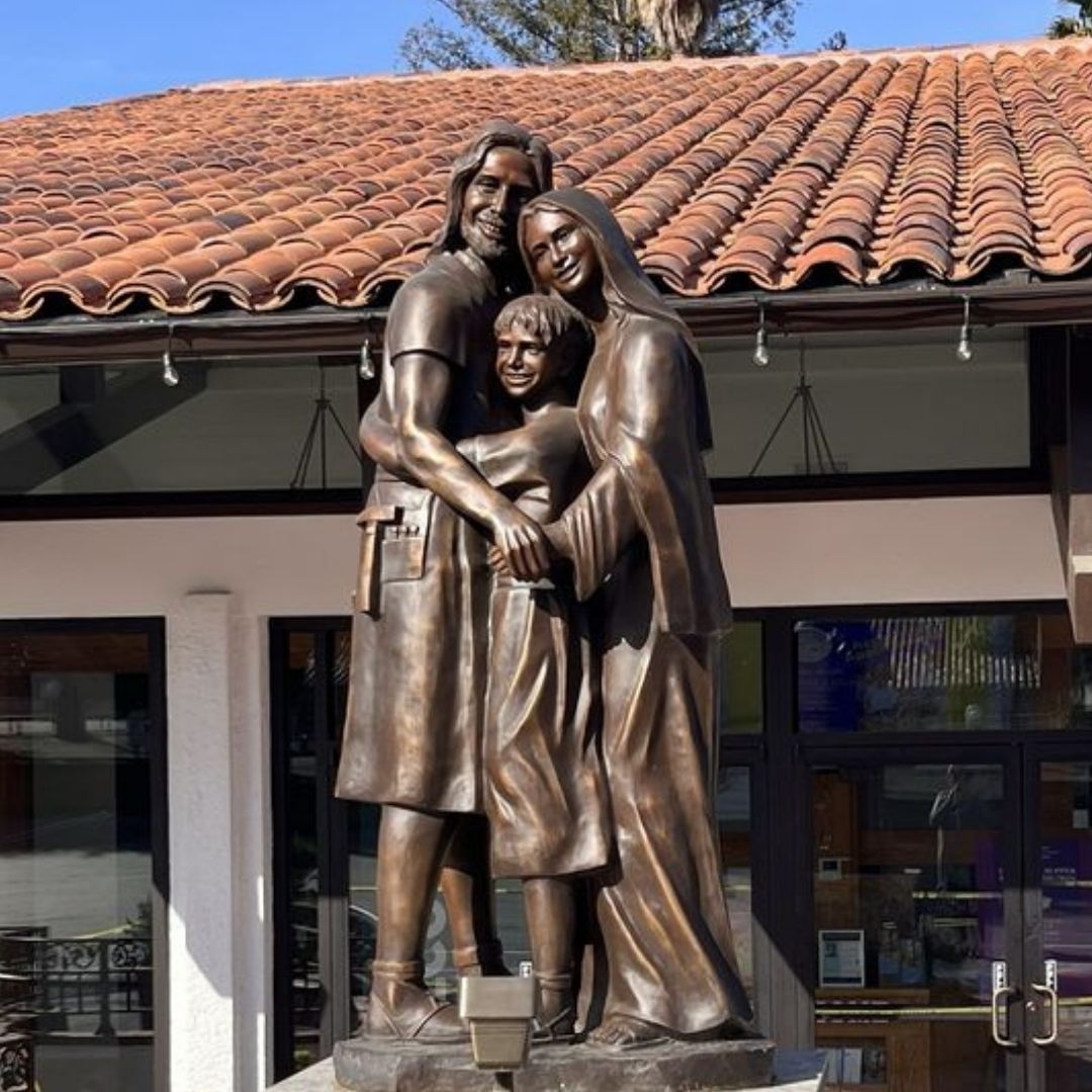 Heart of a Happy Family sculpture at St. Joseph Mission and Shrine of St. Joseph in Fremont, California
